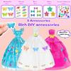 140 Pack 11.5 inch Doll and Closet Set - Fashion DIY Wardrobe Clothes and Accessories Including Doll, Wardrobe, Wedding Dress,Shoes, Necklace, Bags and More view 3