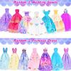 140 Pack 11.5 inch Doll and Closet Set - Fashion DIY Wardrobe Clothes and Accessories Including Doll, Wardrobe, Wedding Dress,Shoes, Necklace, Bags and More view 4