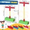 4 Pcs Pogo Stick Foam Pogo Jumper for Kids Foam Pogo Jumper Pogo Stick Toy Fun and Safe Jumping Stick for Teens Adults Outdoor Indoor Sports Gift,Makes Squeaky Sounds and Squeaks with Each Hop view 2