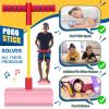 4 Pcs Pogo Stick Foam Pogo Jumper for Kids Foam Pogo Jumper Pogo Stick Toy Fun and Safe Jumping Stick for Teens Adults Outdoor Indoor Sports Gift,Makes Squeaky Sounds and Squeaks with Each Hop view 4