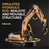 Qcar Drill Excavator Construction Vehicle Toys Heavy Duty Alloy Hydraulic Hammer Truck, 1:50 Scale Diecast Site Drill Digger Toy Truck for Kids 8,9,10,11,12 Year Old and up view 2