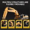 Qcar Drill Excavator Construction Vehicle Toys Heavy Duty Alloy Hydraulic Hammer Truck, 1:50 Scale Diecast Site Drill Digger Toy Truck for Kids 8,9,10,11,12 Year Old and up view 3