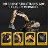Qcar Excavator Construction Vehicle Toys Heavy Duty Alloy Hydraulic Excavator, 1:50 Scale Diecast Site Digger Toy Truck for Kids 8,9,10,11,12 Year Old and up view 3