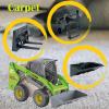Qcar 3 in 1 Skid Steers Loader Construction Vehicles Toys,1:50 Scale Diecast Site Loader with Metal Forklift and Grab Shovel Set, Toy Trucks for Kids 8,9,10,11,12 Year Old and up(Green) view 3