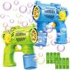 2-Pack Bubble Gun Set with Batteries  Automatic Bubble Blower Toys for Kids & Toddlers | 1 Blue + 1 Green Bubble Shooter with Solution Included | Outdoor Fun & Ready to Play view 1