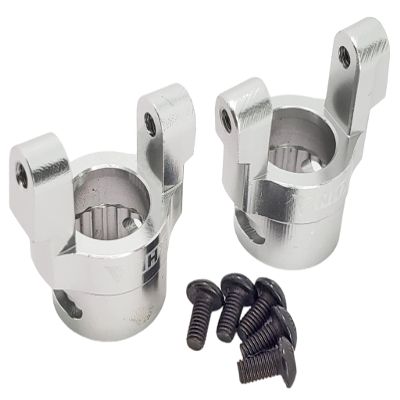 NHX RC Aluminum Front C Hubs/Spindle Carrier (2) for Axial Wraith / RR10 -Silver