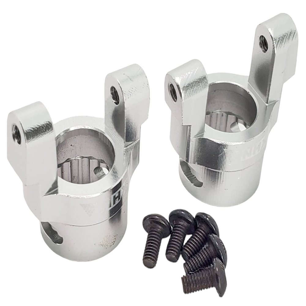 NHX RC Aluminum Front C Hubs/Spindle Carrier (2) for Axial Wraith / RR10 -Silver