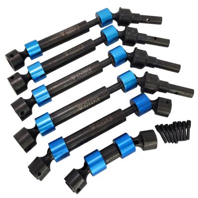 NHX RC Metal Steel Splined F/R & Center Drive Shafts CVD for E-Revo 2.0 -Blue