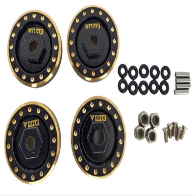NHX RC Black Brass Wheel Weight w/Extended +2mm Hex Adaptor (4) for Axial SCX24