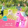 Unicorn Bubble Guns with Batteries  2-Pack Leak-Free Automatic Bubble Machine & Blower Toys for Toddlers & Kids | Bubble Shooter Set with Solution Included | Ready to Play & Newly Upgraded view 3