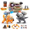 Smashers Dino Island T-Rex Battles (Black Version) by ZURU 50+ Surprises Boys Collectible Dinosaur T-Rex Triceratops Surprise Slime Sand Compounds Discovery view 1