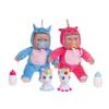 JC Toys Lots to Cuddle Babies 12-inch Small Soft Twin Baby Dolls Unicorn Theme| Washable | Pink and Blue | Includes Play Unicorns, Bottles, Pacifiers| for Children 12 Months + view 2