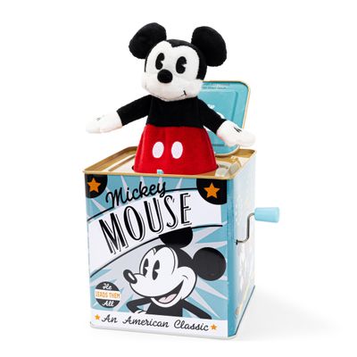 Kids Preferred Disney Baby Retro Mickey Jack-in-The-Box Musical Toys for Babies and Toddlers