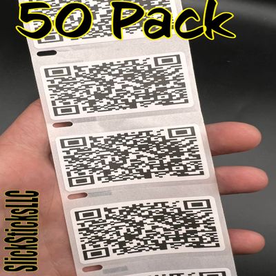 50PCS Rickroll QR Code Rick Rolled Stickers Bulk lot rickrolled