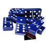 OMURA Games | Acrylic Double 6 Jumbo Dominoes Set | Color: Midnight Sapphire view 1