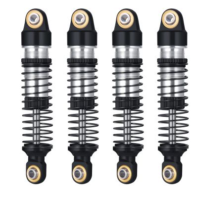 RCLIONS 1/18th RC Shocks Adjustable Absorber Damper for TRX4M 1:18th RC Crawler Car Upgrades (Black)