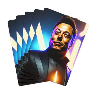 Brian Bula Elon Musk Playing Cards Fun Elon Musk Super Hero Poker Cards