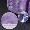 AuMoHall 2.36'' Retro Fuzzy Plush Dice Car Charm Square Plush Dice Rear View Mirror Hanging Ornament, Purple view 4