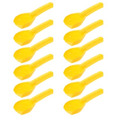 Zerodeko 12 PCS Plastic Sand Shovels Beach Toy Shovels Mini Beach Diggers Gardening Digging Toys for Kids Toddlers Boys Girls Fun Birthday Party Favors and Gifts (Yellow)