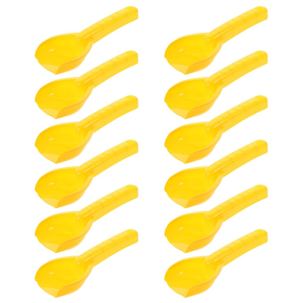 Zerodeko 12 PCS Plastic Sand Shovels Beach Toy Shovels Mini Beach Diggers Gardening Digging Toys for Kids Toddlers Boys Girls Fun Birthday Party Favors and Gifts (Yellow)