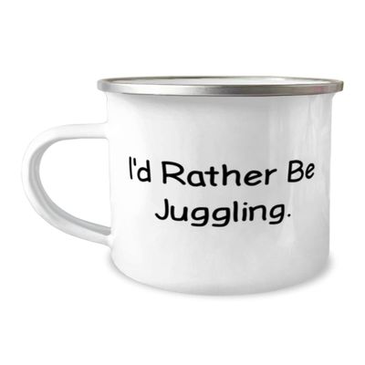 Juggling Gifts For Friends, I'd Rather Be Juggling, Joke Juggling 12oz Camper Mug, From Friends, Couple mugs, Matching mugs, His and hers mugs, Personalized mugs, Custom mugs