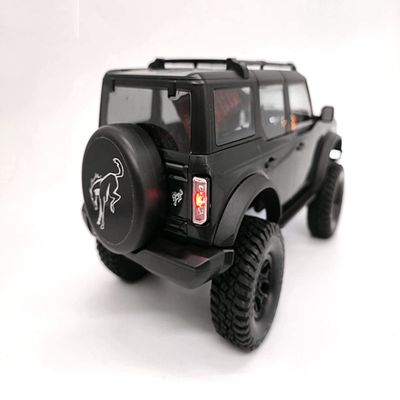 LED Headlights Taillight Kit Accessories for Traxxas TRX4M 1/18 Ford Bronco RC Car, Smart Headlamps RC Steering Lights with Two-Way Controller