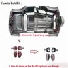 LED Headlights Taillight Kit Accessories for Traxxas TRX4M 1/18 Ford Bronco RC Car, Smart Headlamps RC Steering Lights with Two-Way Controller view 2
