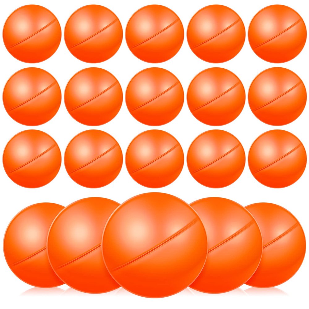 ERINGOGO 25pcs Balls - 4cm Plastic Hollow Bingo Balls for Raffle, Drawing Games & Party Decoration - Orange