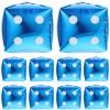 10pcs Dice Foil Balloons Theme Party Decorations Aluminum Film for Use for Celebrations and Photo Props Dice Design view 1