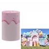 ittsmnt Flowing Pink Glaze Cylinder Plinth Covers for Sweet Donuts Theme Parties Decorations Pedestal Cover Baby Shower Girls Pink Birthday Party Cake view 1