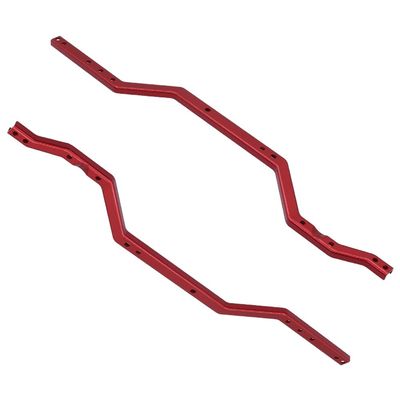 Chassis Frame Rails for Traxxas 1/18 TRX4M Land Rover Defender RC Car, Aluminum Alloy Chassis Frame Guide Rail Beam (Red)