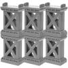 6pcs Train Pier Wooden Train Bridge Pier Wooden Track Bridge Supports Child Toy Track Support Risers Accessories Railway Accessories view 1
