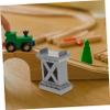 6pcs Train Pier Wooden Train Bridge Pier Wooden Track Bridge Supports Child Toy Track Support Risers Accessories Railway Accessories view 3
