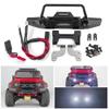RCLIONS Aluminum Front Bumper with LED Lights for TRX4M Defender 1/18th RC Crawler Car Upgrades view 2