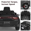SEGMART 12V Ride On Car Licensed Dodge Charger SRT Hellcat Electric Car for Kids with Remote Control, 3-Speed Kids Electric Vehicle with Suspension System, LED Lights, MP3 & Bluetooth, Black view 3