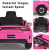 SEGMART 12V Ride On Car Licensed Dodge Charger SRT Hellcat Electric Car for Kids with Remote Control, 3-Speed Kids Electric Vehicle with Suspension System, LED Lights, MP3 & Bluetooth, Pink view 3