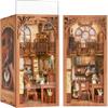 Fsolis Book Nook Kit Music, DIY Miniature Room House Kit 3D Wooden Puzzles for Adult Decorative Bookend Bookshelf Nook Decor Gifts for Women Teens and Book Lovers(The Secret Rythm) view 1