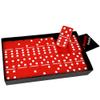 OMURA Games | Acrylic Double 6 Jumbo Dominoes Set (Glossy Red) view 2