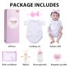 AFEWD Realistic Reborn Baby Silicone Girls, Cute 18 Inch Real Life Dolls with Full Body Vinyl Bebe Reborn De Silicona, with Weighted Soft Body Lifelike Newborn for Gift view 4