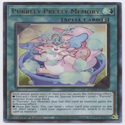 YU-GI-OH! Purrely Pretty Memory - AMDE-EN022 - Ultra Rare - 1st Edition
