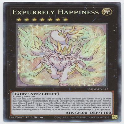 Expurrely Happiness - AMDE-EN017 - Collector's Rare - 1st Edition