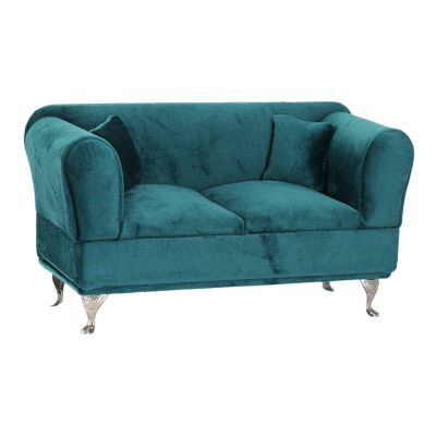 harayaa Miniature Dolls Accessories, Dollhouse Furniture Jewelry Box Ornament Lovely Living Room Decor Jewelry Storage Case for Necklace, Earring, Two Person Sofa
