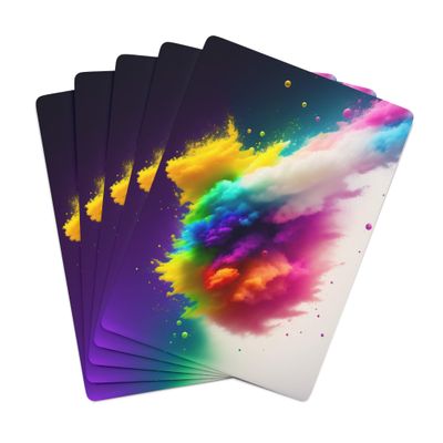 Brian Bula Color Splash Holi Playing Cards Fabulous Colorful Holi Poker Cards