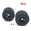 fenlan Double Wheel Metal Wheel Rim with Rubber Tire Tyre for B16 B36 Q60 Q63 Q64 6WD 6X6 RC,Black view 3
