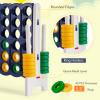 KOTEK Giant 4-in-a-Row Game, 3.5 Feet Tall Jumbo 4-to-Score Family Fun Game w/Quick-Release Sliders & 42 Large Rings, Oversized Connect Plastic Yard Game Outdoor for Kids & Adults (Dark Blue+White) view 3
