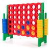 KOTEK Giant 4-in-a-Row Game Set, 3.5 Feet Tall Jumbo 4-to-Score Family Fun Game with Quick-Release Sliders & 42 Large Rings, Oversized Connect Plastic Yard Game Outdoor for Kids & Adults (Green+Red) view 1