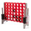 KOTEK Giant 4-in-a-Row Game, 3.5 Feet Tall Jumbo 4-to-Score Family Fun Game with Quick-Release Sliders & 42 Large Rings, Oversized Connect Plastic Yard Game Outdoor for Kids & Adults (Brown+Red) view 1