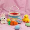 Baby's First Easter Basket Stuffers Playset, 5ct Stuffed Plush Bunny Chick Carrot Egg for Babies Girls Boys Kids Infant Toddler, Personalized Easter Decorations Gifts Party Supplies view 4