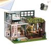 DIY Wooden Dollhouse Kit Plus Dust Proof and Music Movement, DIY Dollhouse Miniature with Furniture,Creative Room for Valentine's Day Gift Idea view 1