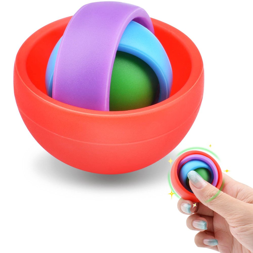 Fidget Toy for Adults, Colorful Sensory Toys for Teens 8-12, Christmas Stocking Stuffers Gift Ideas for Boys Girls Teens Kids, ADHD Autism Quiet Stress Relief Finger Toy Hand Fidget Spinner